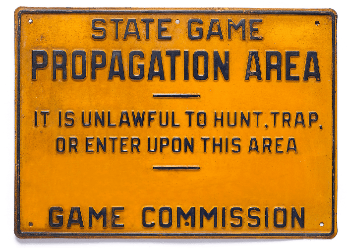 hunting law sign