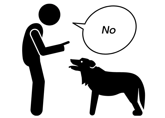 'No' dog command graphics