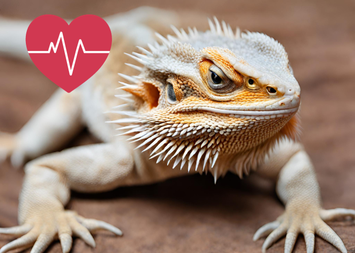 bearded dragon and heart rate logo