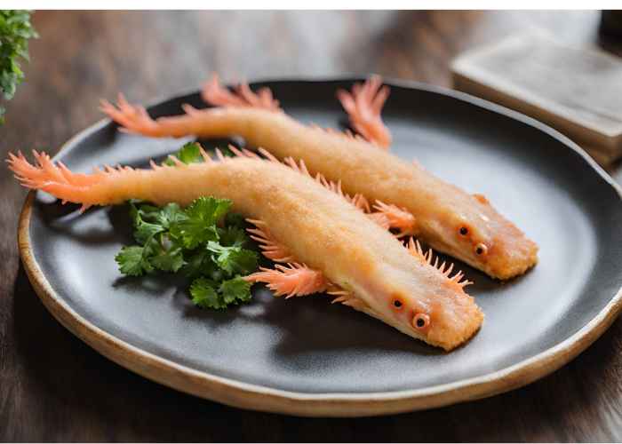 axolotl dish on a plate