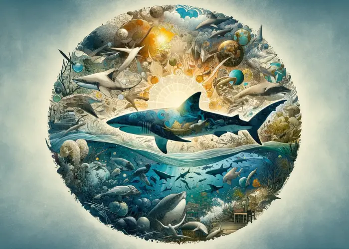  a comprehensive and harmonious celebration of sharks in their oceanic realm