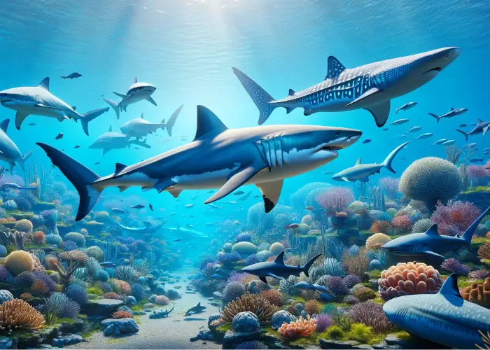 different species of shark in the ocean