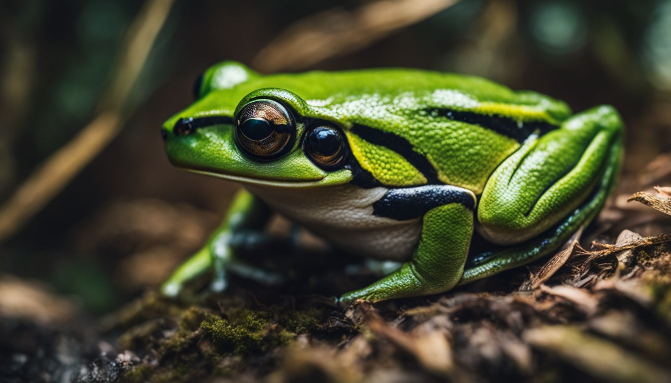A tree frog captured in stunning detail and natural surroundings.